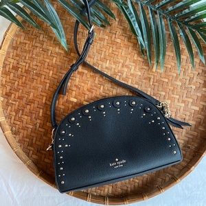 Kate Spade Tori Larchmont Studded Crossbody Black